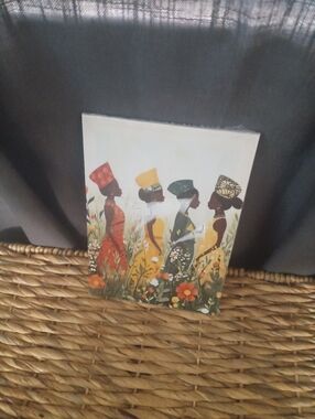 African Women Wall Art Print - Red, Yellow, Green